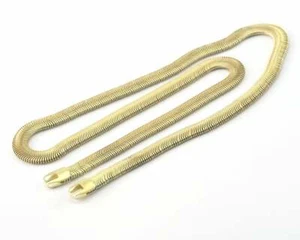 Snake Chain with chain ends 45cm lenght Raw brass 6 mm necklace for jewelry - Picture 1 of 2