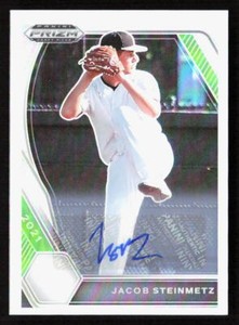 2021 Panini Prizm Draft Picks Jacob Steinmetz Silver Auto   #PDP77