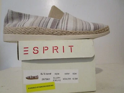 Esprit Womens Ellery Casual Slip On Espadrille Flats Natural Stripe Size 6.5 - Image 1 of 4