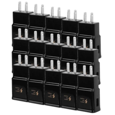 Lote 50 Piezas Adaptador Cargador de Pared USB Rápido Adaptable para Samsung Galaxy iPhone Foto 1 de 4