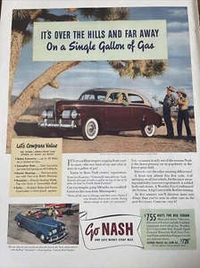 1941 vintage Nash motors print ad. And save money every mile, World War ll era - Picture 1 of 1