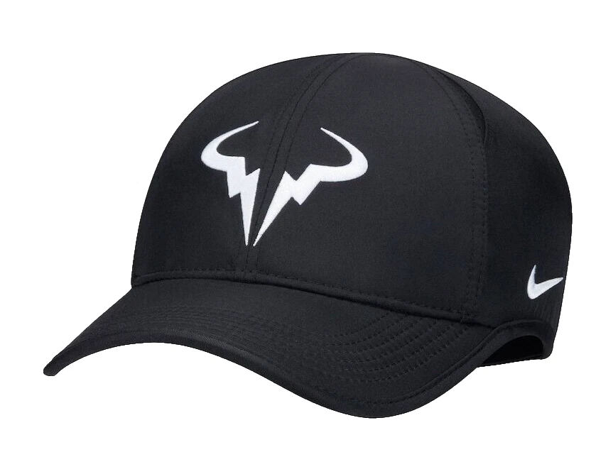 NIKE Dri-Fit Rafa Nadal Bull Club Featherlight Mens Adj Tennis Hat L/XL Blac
