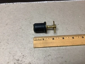 1” Drain Plug Rubber Brass Boat Hull Twist - Picture 1 of 3
