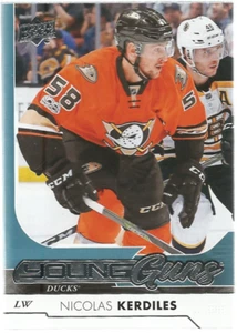 2017-18 Upper Deck Series 1 Young Guns #241 Nicolas Kerdiles Anaheim Ducks RC - Picture 1 of 2