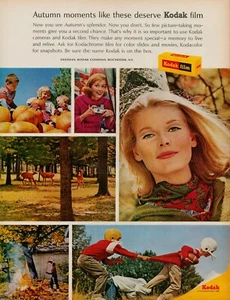 1965 Photo Film Kodak 60s Vintage Print Ad Family Photography Fall Football - Picture 1 of 7
