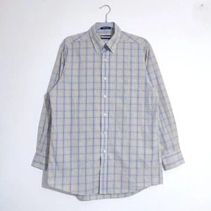 Ralph Lauren Chaps Oxford Hemd Beige Kariert Medium Klassisch Langarm Freizeit - Bild 1 von 15