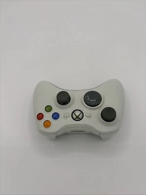 Official Microsoft Xbox 360 White Wireless Controller OEM Genuine No Tested - Image 1 of 4