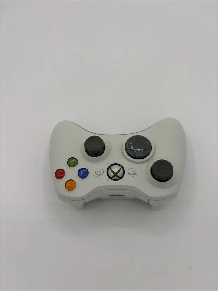 Official Microsoft Xbox 360 White Wireless Controller OEM Genuine No Tested - Image 1 of 4