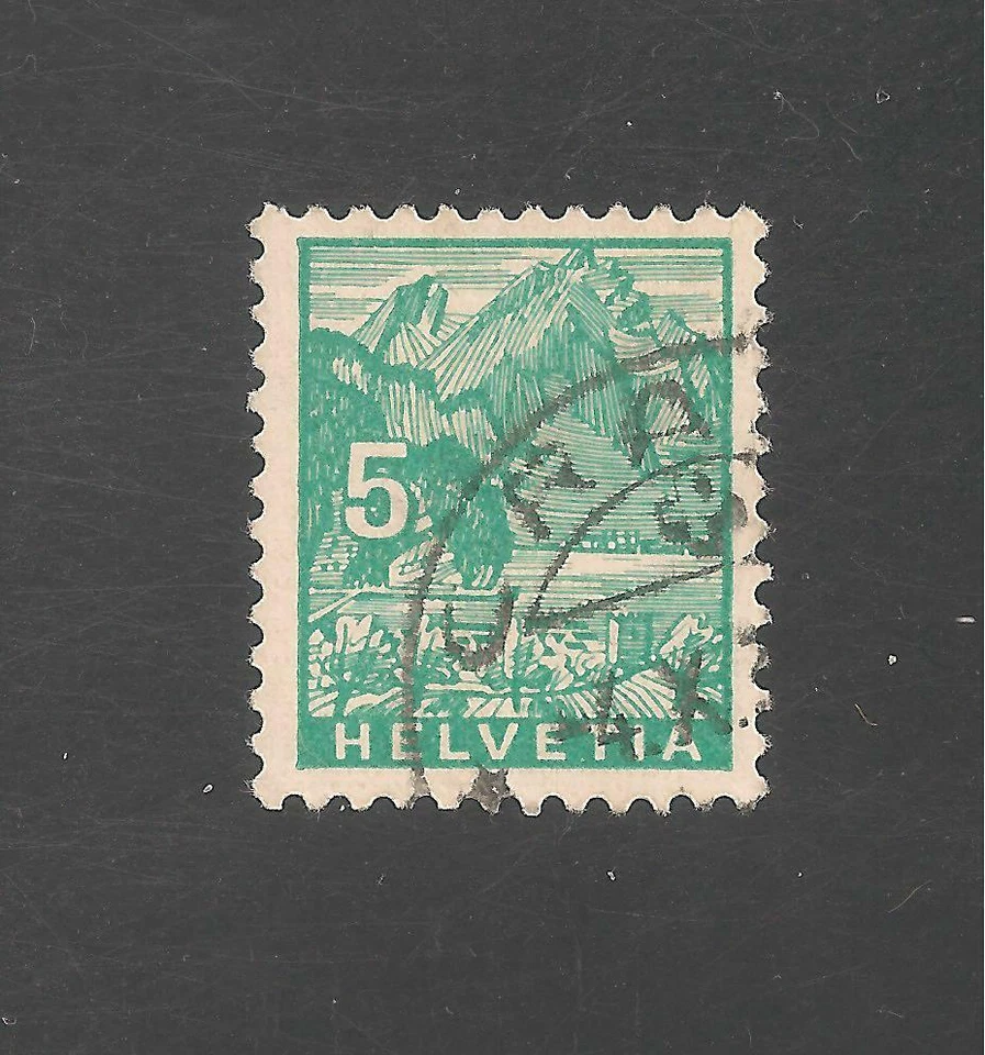 Switzerland #220 (A46) VF USED - 1934 5c Mt. Pilatus  - Image 1 of 1