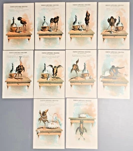 Juego de 10 vástagos Fritz Spindle de la década de 1880 humor oscuro cuervo negro para beber alcohol - Imagen 1 de 13