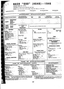 1946 Nash 600 series 4640 NOS Part Number Guide - Picture 1 of 1