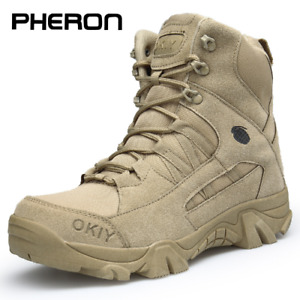 Men Tactical Boots Army Boots Mens Military Desert Waterproof Work Safety Shoes 