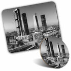 Mouse Mat & Coaster Set - BW - Madrid Spain Financial District  #43163