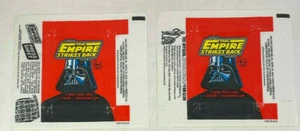 STAR WARS EMPIRE STRIKES BACK CARDS ESB Topps 2 Diff RED UNFOLDED WRAPPERS 1980 - Picture 1 of 2