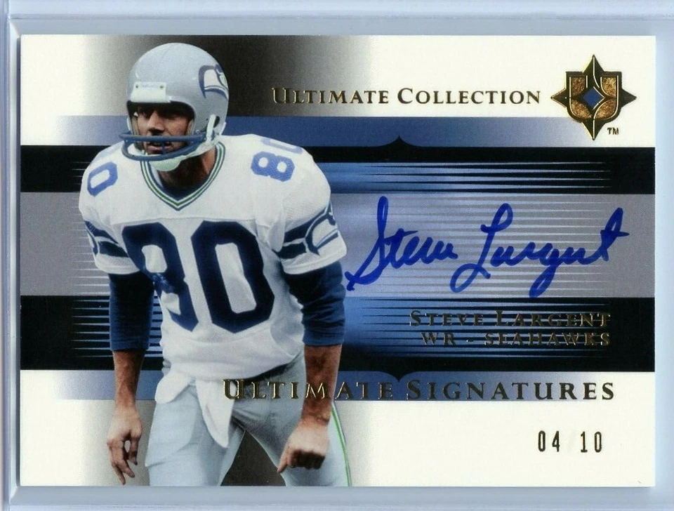 STEVE LARGENT 2005 ULTIMATE COLLECTION SIGNATURES AUTOGRAPH GOLD /10 💎 HOF - Image 1 of 1