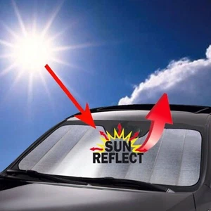 Foldable Large Windshield Sun Shade for EV Truck Van Car Visor UV Block Cover - Picture 1 of 7