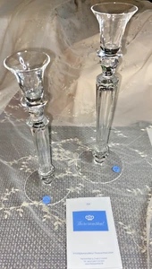Theresienthal Germany Candlesticks 2- Pieces 9-3/4” X 3-1/2” & 11-1/2” X 4” - Picture 1 of 7