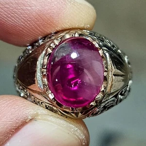 MOGOK, MYANMAR STAR RUBY RING - Picture 1 of 4