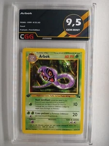 Carte pokemon Arbok (FO 31) 1st ED Fossil CGG 9,5 FRANCAIS 25350050 - Picture 1 of 3