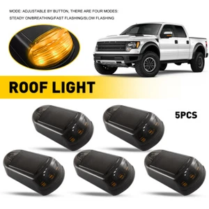 Wireless Cab Lights Solar Cab Punch Lights Free LED Light Roof Amber Lamp 5pcs - Picture 1 of 13