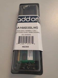 AddOn AA160D3SL/4G / 4GB DDR3-1600MHz 135V Unbuffered Dual Rank Sodium - Picture 1 of 2