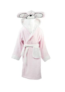 Niños Niñas Acurrucados Rosa Conejo Vellana Con Capucha Vestidos Vestido Invierno Suave Navidad - Imagen 1 de 1