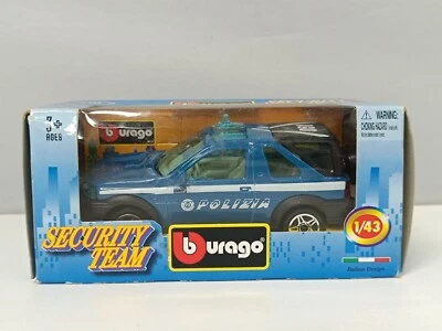 Land Rover Freelander Polizia 051 Burago 1/43 Security Team Usato Box Originale - Immagine 1 di 4