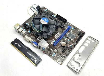 MSI B85M-P33 Mainboard & CPU Combo M-ATX Core i5-4670 3,40GHz 8GB DDR3 I/O - Bild 1 von 4