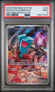 2025 Team Rocket’s Wobbuffet Promo Destined Rivals PSA 9 - Picture 1 of 2