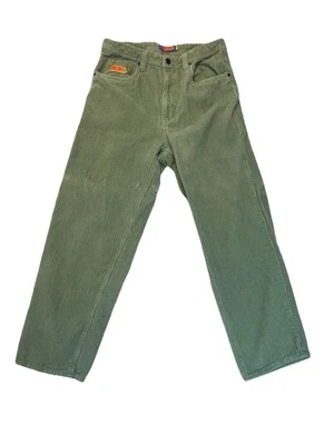 Empyre вельвет свободного мешковатые Skater брюки мужчин размер 30 зеленый широкий Wale Y2K 90-х - Изображение 1 из 4