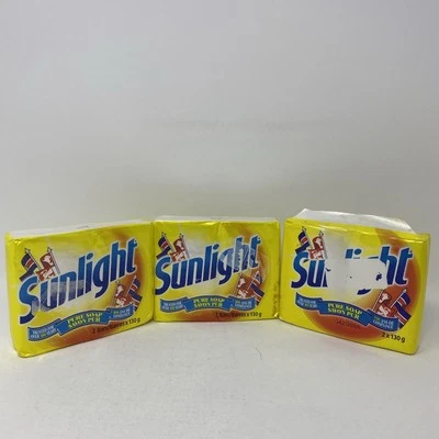 Lote de 3 paquetes de 2 barras de detergente para ropa JABÓN PURO Sunlight 130 g hechas en Canadá Foto 1 de 4