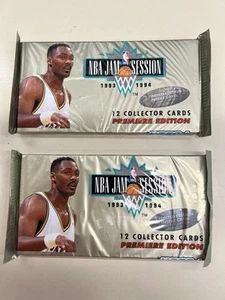 Basketball 1993 1994 NBA Jam Session Cards 2 Sealed Unopened Packs - Picture 1 of 2