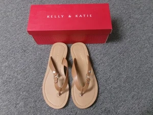 Kelly & Katie KK-Myrra Flip Flops-Schnallenriemen Zehentrenner/Sandalen-Damengröße 8-Neu - Bild 1 von 5