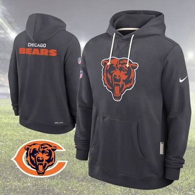 Sudadera con capucha Dri-FIT NFL para hombre inspirada en los Chicago Bears Initial Home Sideline Foto 1 de 4