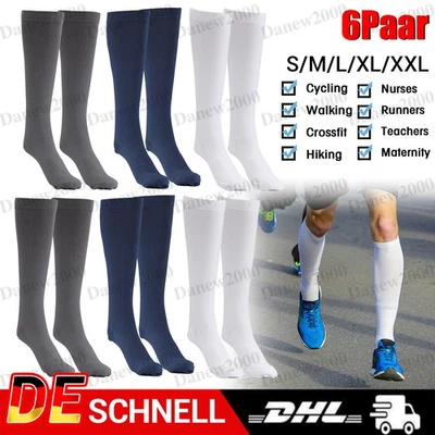 6 Paar Kompressionsstrümpfe Kompressionssocken Thrombosestrümpfe Damen Herren - Bild 1 von 4