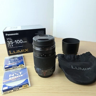 Lente Panasonic 35-100mm F2.8 LUMIX G X Vario POWER OIS H-HS35100 + Filtros Hoya - Imagem 1 de 4