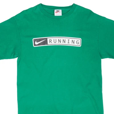 CAMISETA VINTAGE NIKE RUNNING VERDE AÑOS 90 MEDIANA HECHA EN EE. UU. Foto 1 de 4