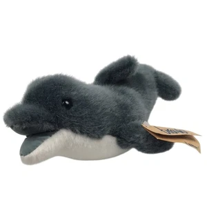 Vintage Applause Bravo Marina Dolphin Plush 11.5'' w/ Tags Gray White RARE HTF - Picture 1 of 15