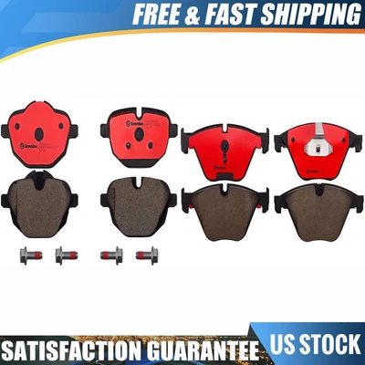 Brembo 8 Front Rear Disc Brake Pad Set Fits 2011 BMW 535i xDrive - Image 1 of 4