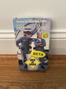 Seltene Männer bei der Arbeit Betamax Tonband nicht VHS Emilio Estevez Charlie Sheen 1990 - Bild 1 von 3