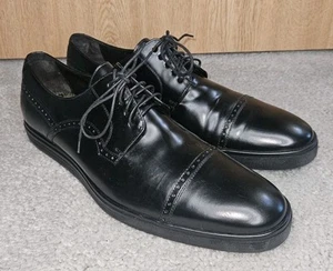 Paul Smith Made in Italy Soft Leather Cap Toe Black Sz 42 US 8 NICE! - Picture 1 of 8
