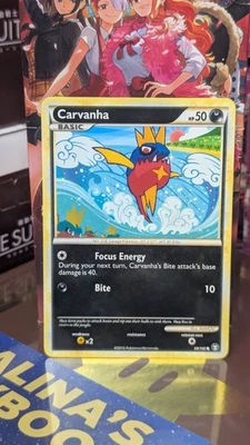 Pokemon TCG 2010 Carvanha 59/102 HGSS Triumphant Regular - Image 1 of 3