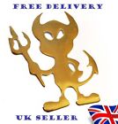 2 x 3D GOLD Devil / Demon Car Emblem Sticker Decal Kit - FREE FAST UK DELIVERY