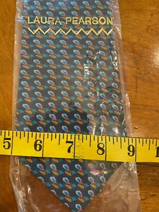 NWT Mens Silk Tie ITALY Silk LAURA PEARSON ROBERTO GALLIENI ARTIST VAVVA GALVANI - Picture 1 of 8
