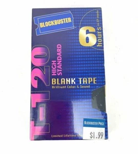 Blank T-120 6 Hour Blockbuster VHS Tape new in Wrapper - Picture 1 of 3