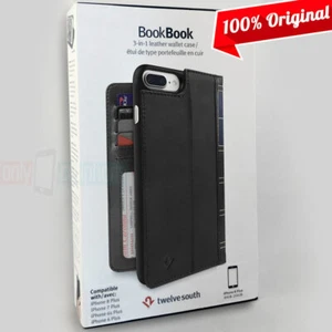 Twelve South BookBook Portefeuille ID Folio Cuir Noir Étui 3 en 1 pour iPhone 8 Plus - Photo 1 sur 11