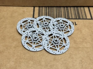 LEGO Parts - Light Bluish Gray Technic, Steering Disk 6 x 6 - No 65416 - QTY 5 - Picture 1 of 1