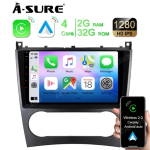 Android14 2+32GB Car Radio Stereo For Mercedes Benz C-Class CLC W203 GPS Sat Nav - Picture 1 of 12