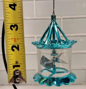 Department 56 Spinner Birdcage Ornament Twinkler Hard Plastic - SHINY BLUE COLOR - Picture 1 of 14