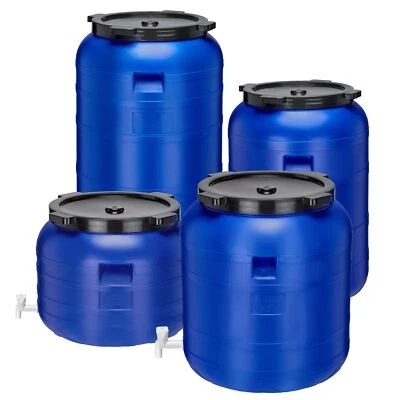 GARRONDA BPA-freies Fass mit Hahn Regentonne Regenfass für Garten 100L 150L 200L 250L